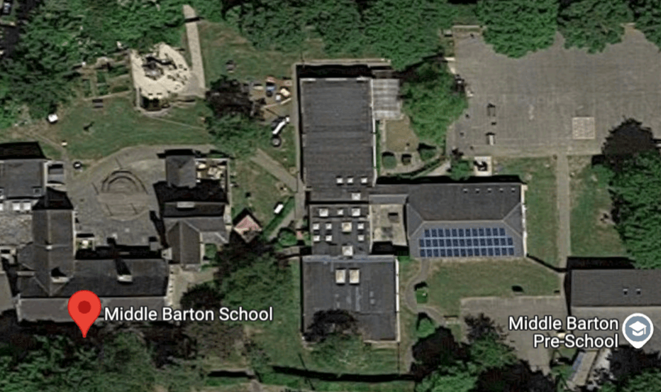 Middle Barton School solar PV panels