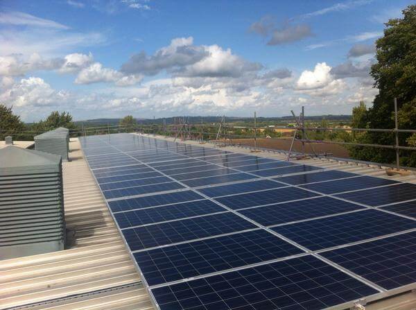 Wheatley Park School solar PV panels and storage batteries