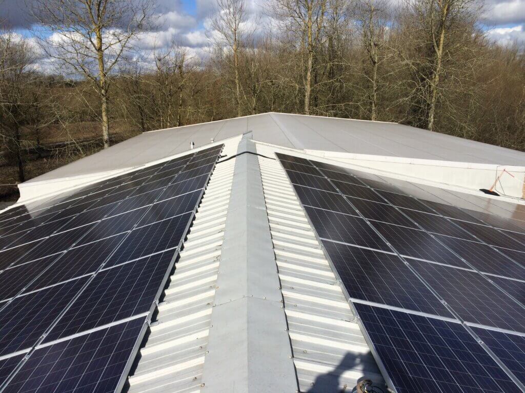 Owen Mumford rooftop solar installation by Low Carbon Hub, Oxfordshire