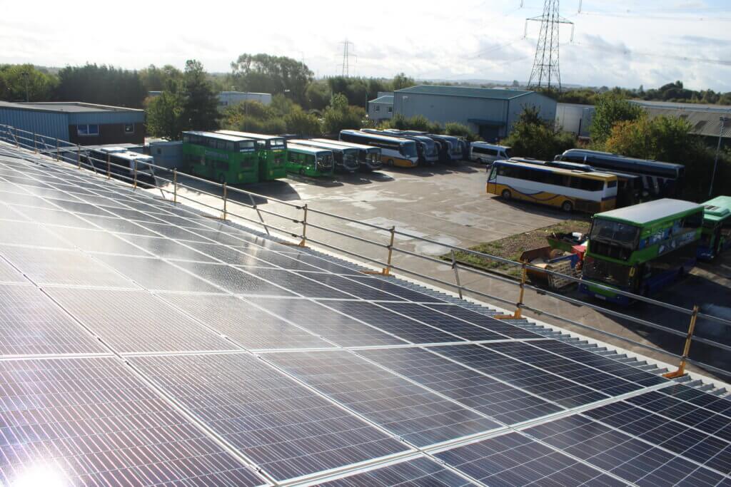 Thames Travel's community owned rooftop solar installation by Low Carbon Hub, Oxfordshire