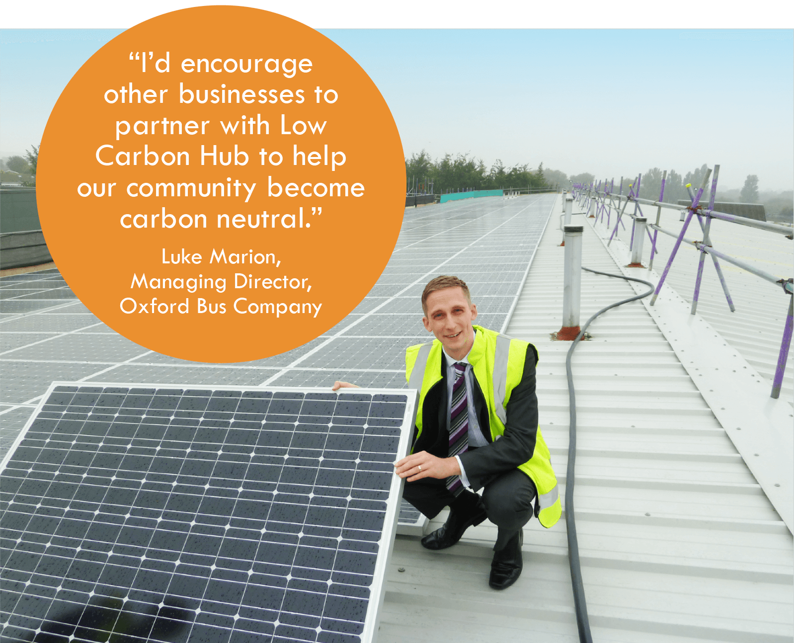 Whether you're a business, school, village hall, or any other type of organisation, if you have a large rooftop and high energy usage, get in touch with our solar team!