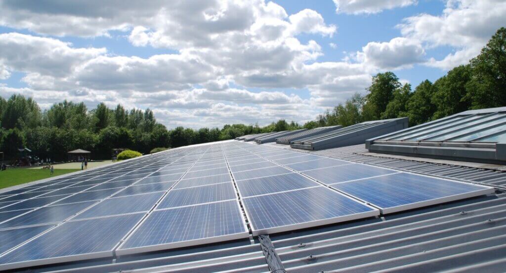 Solar panels instaled by Low Carbon Hub at Bure School.