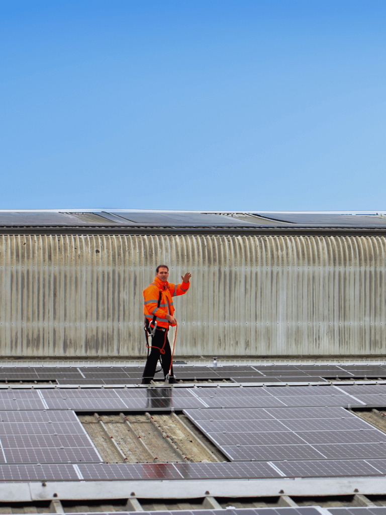 A picture of a solar installation on the roof of Norbar in Banbury.